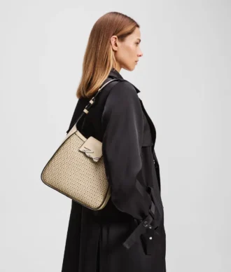 K/SIGNATURE GEWEBTE HOBO-TASCHE
