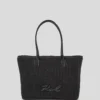 K/Signature kleine gewebte Strandtasche K/Signature kleine gewebte Strandtasche
