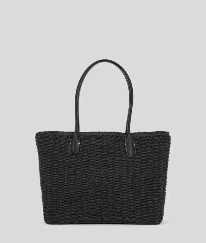 K/Signature kleine gewebte Strandtasche K/Signature kleine gewebte Strandtasche