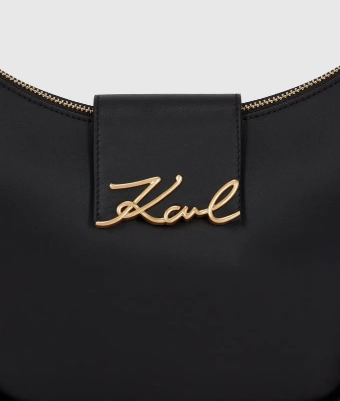 K/Signature mittelgroße Schultertasche mit Reißverschluss