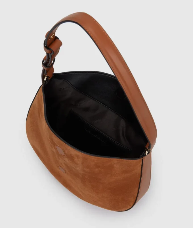 K/Signature Moon Bag aus Wildleder