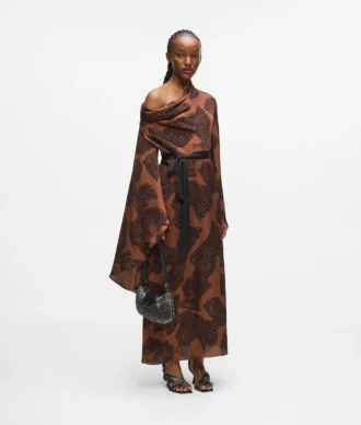 Kaftan-Kleid mit Fächerprint Kaftan-Kleid mit Fächerprint