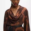Kaftan-Kleid mit Fächerprint Kaftan-Kleid mit Fächerprint