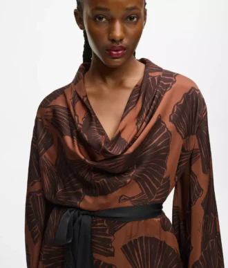 Kaftan-Kleid mit Fächerprint Kaftan-Kleid mit Fächerprint