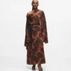 Kaftan-Kleid mit Fächerprint Kaftan-Kleid mit Fächerprint
