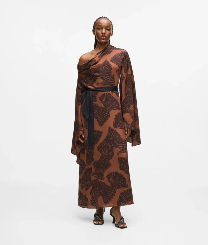 Kaftan-Kleid mit Fächerprint Kaftan-Kleid mit Fächerprint