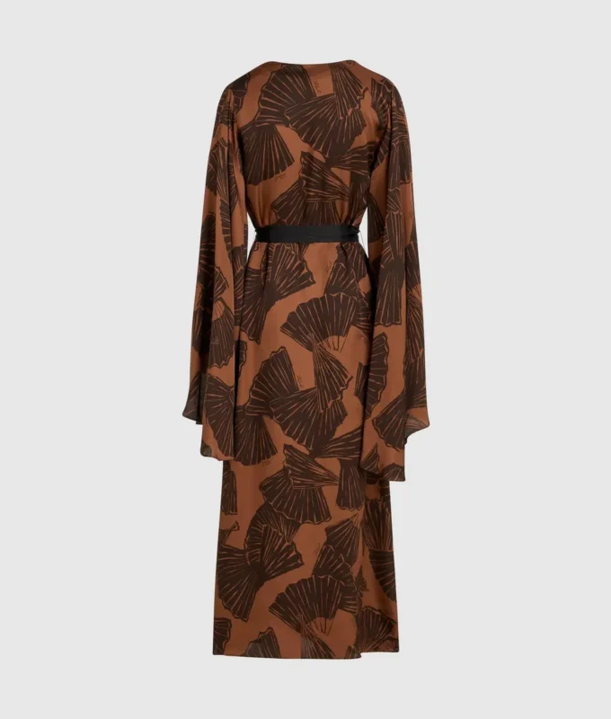 Kaftan-Kleid mit Fächerprint Kaftan-Kleid mit Fächerprint