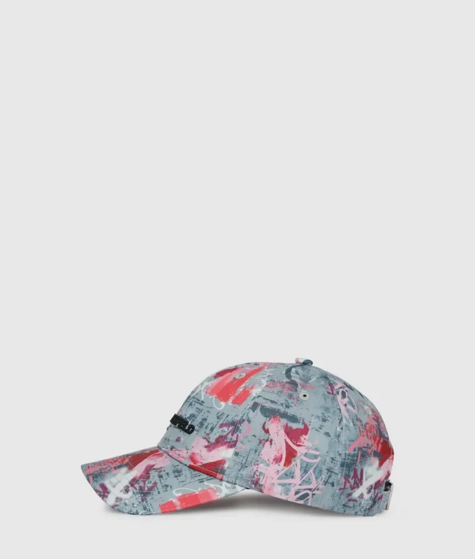 Kappe mit durchgehendem Graffiti-Print Kappe mit durchgehendem Graffiti-Print