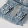 KAPRI DENIM RHINESTONE SANDALS KAPRI DENIM RHINESTONE SANDALS