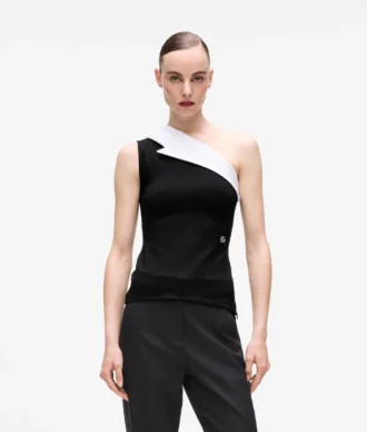 Karl DNA Top mit asymmetrischem Revers