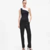 Karl DNA Top mit asymmetrischem Revers