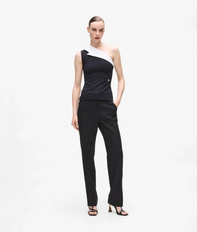 Karl DNA Top mit asymmetrischem Revers