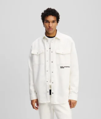 KARL PRINT DENIM OVERSHIRT KARL PRINT DENIM OVERSHIRT