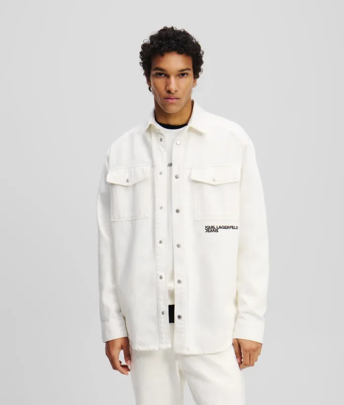 KARL PRINT DENIM OVERSHIRT