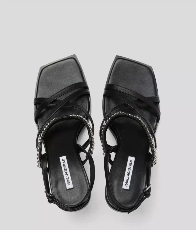 KARMEL SIGNIA SANDALEN MIT KETTENRIEMEN UND ABSATZ KARMEL SIGNIA SANDALEN MIT KETTENRIEMEN UND ABSATZ