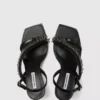 Karmel Slingbacks mit Fransen und Absatz