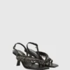 Karmel Slingbacks mit Fransen und Absatz