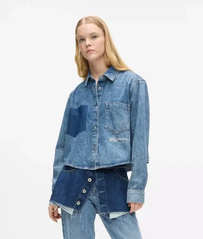 Kastig geschnittenes Jeanshemd Kastig geschnittenes Jeanshemd