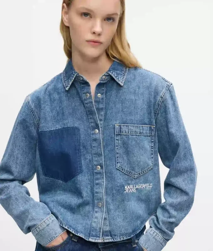 Kastig geschnittenes Jeanshemd Kastig geschnittenes Jeanshemd