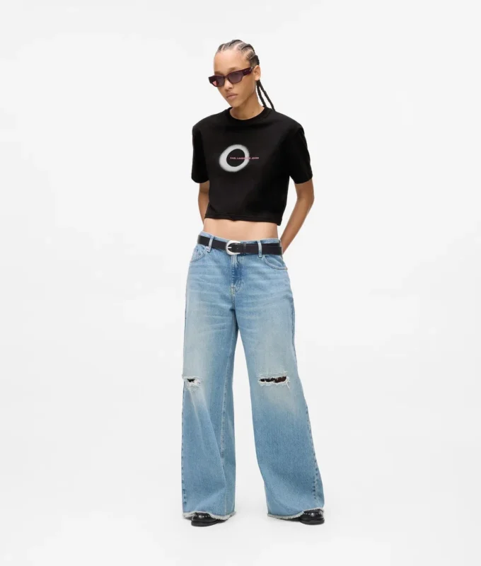 Kastiges T-Shirt mit Eclipse-Logo Kastiges T-Shirt mit Eclipse-Logo