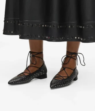 Kerrie Ballerina-Flats mit langen Schnürsenkeln