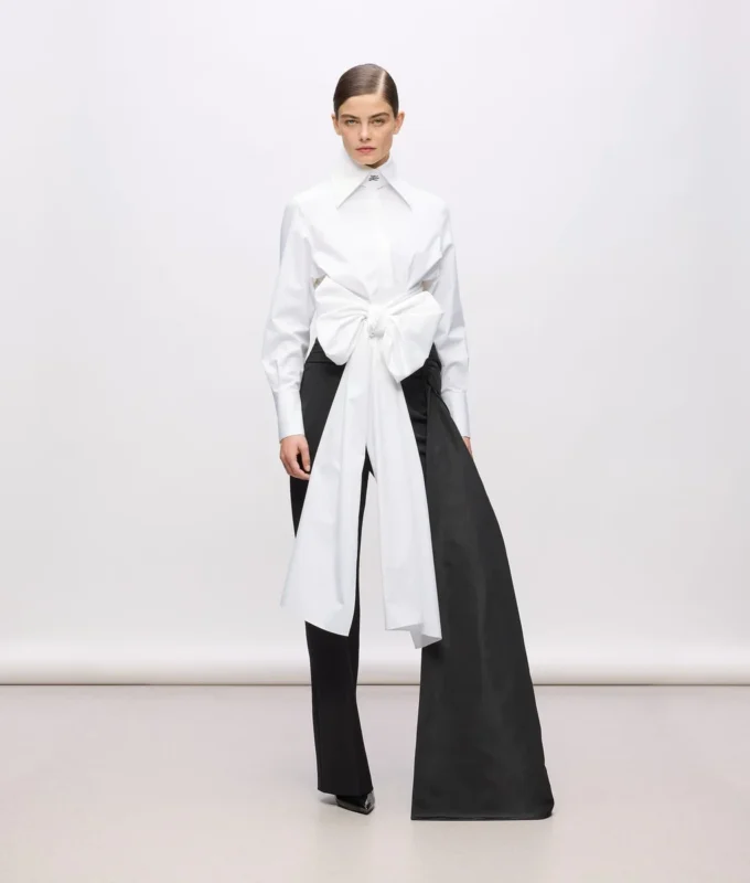 KL Studio Bluse mit Schleifendetail