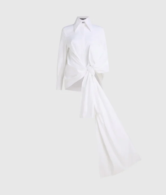 KL Studio Bluse mit Schleifendetail