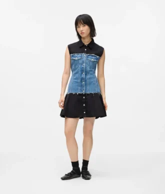 Kleid mit Denim-Oberteil