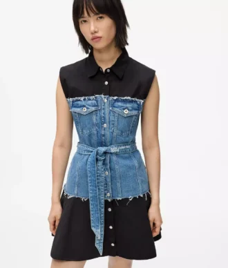 Kleid mit Denim-Oberteil