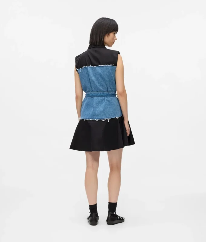 Kleid mit Denim-Oberteil