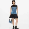 Kleid mit Denim-Oberteil