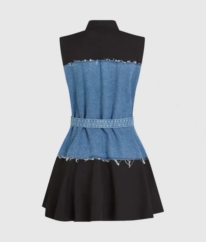 Kleid mit Denim-Oberteil