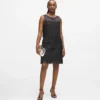 Kleid mit Kunstlederfransen Kleid mit Kunstlederfransen