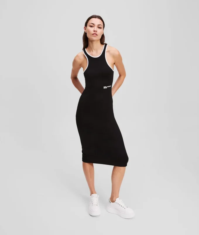 KLEID MIT RACER-AUSSCHNITT KLEID MIT RACER-AUSSCHNITT