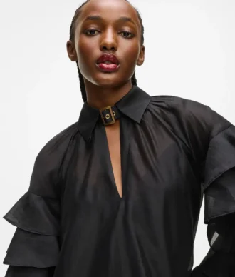 Kleid mit Rüschenärmeln Kleid mit Rüschenärmeln