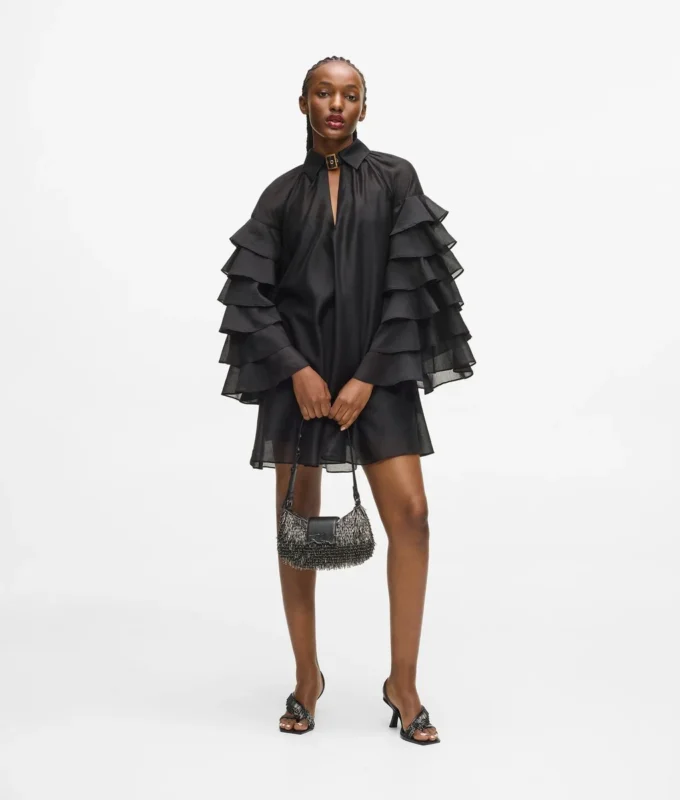 Kleid mit Rüschenärmeln Kleid mit Rüschenärmeln