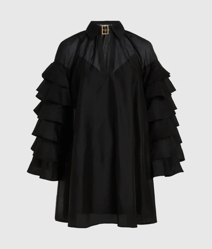 Kleid mit Rüschenärmeln Kleid mit Rüschenärmeln