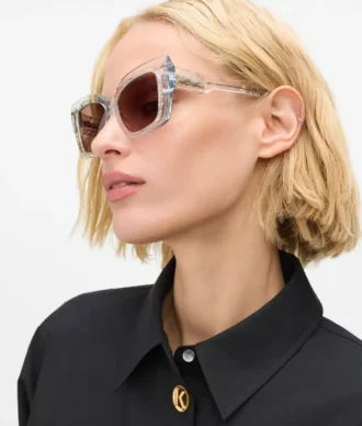 Klobige Logo-Sonnenbrille