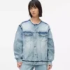 Kragenlose Jeansjacke Kragenlose Jeansjacke