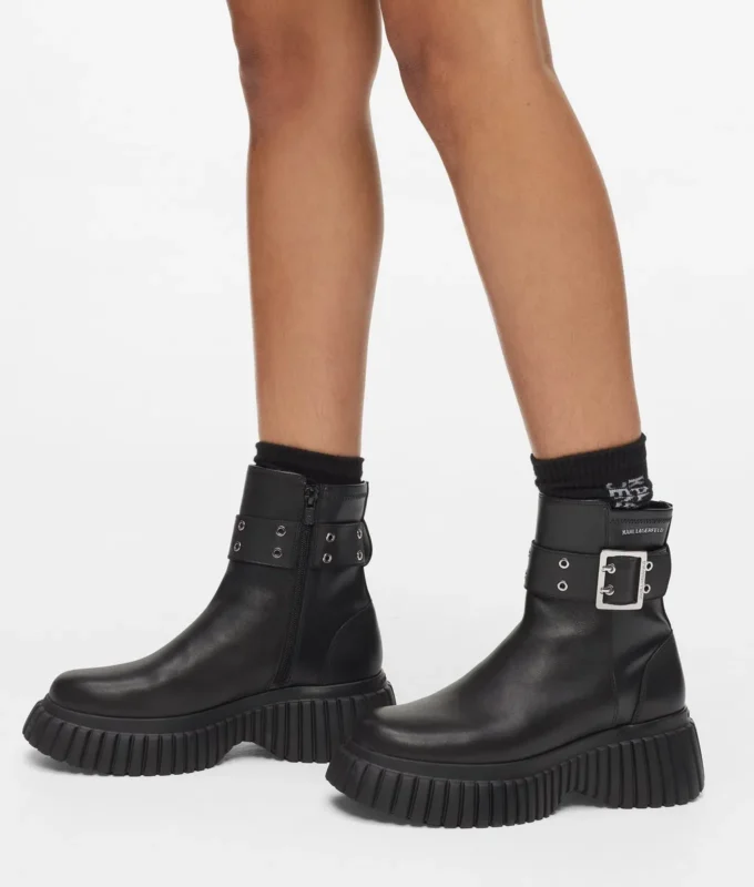 Kreeper-Stiefel mit Keilabsatz in Wadenlänge Kreeper-Stiefel mit Keilabsatz in Wadenlänge