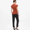 KURZÄRMELIGE BLUSE MIT KNOTEN KURZÄRMELIGE BLUSE MIT KNOTEN
