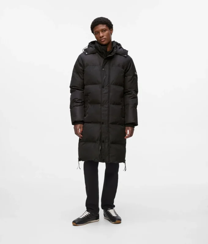 Lange Daunenjacke