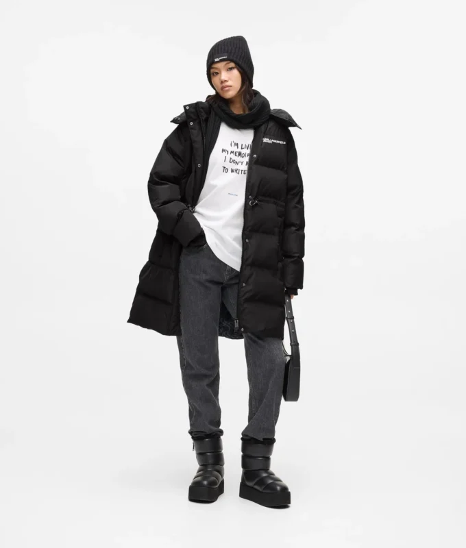 Lange Daunenjacke