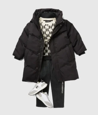 Lange Daunenjacke für Jungen