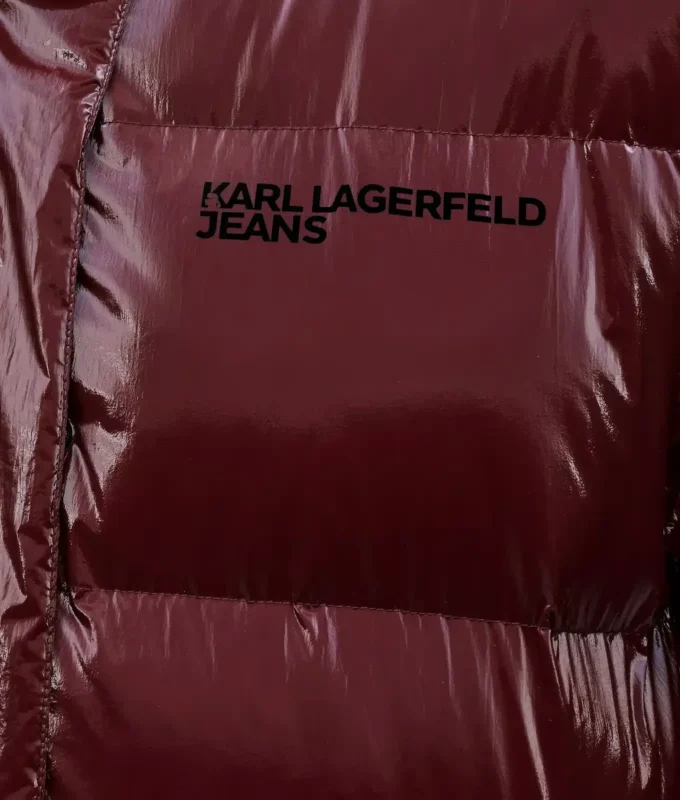 Lange Pufferjacke mit Perlmuttglanz