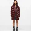 Lange Pufferjacke mit Perlmuttglanz