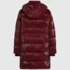 Lange Pufferjacke mit Perlmuttglanz
