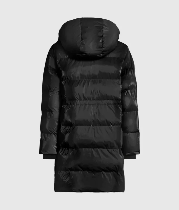 Lange Pufferjacke mit Perlmuttglanz