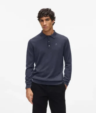 Langärmeliges Poloshirt
