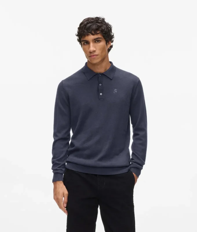 Langärmeliges Poloshirt